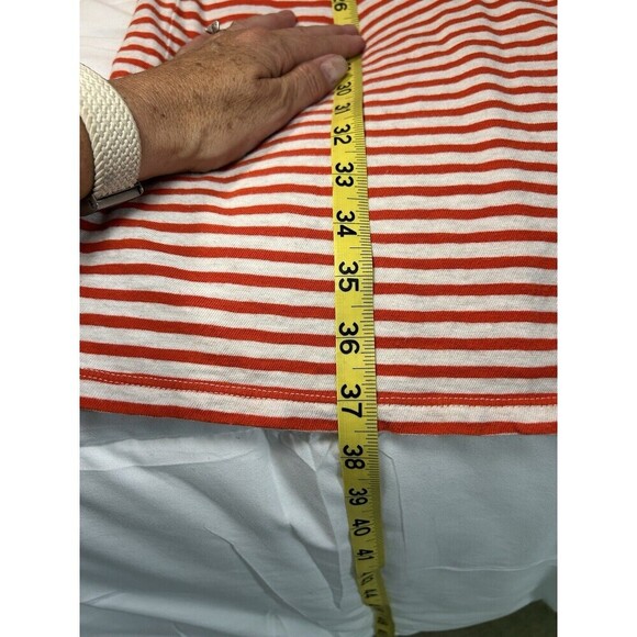 J CREW Orange and White Striped Tank T-shirt Dress Size Medium - Picture 8 of 8